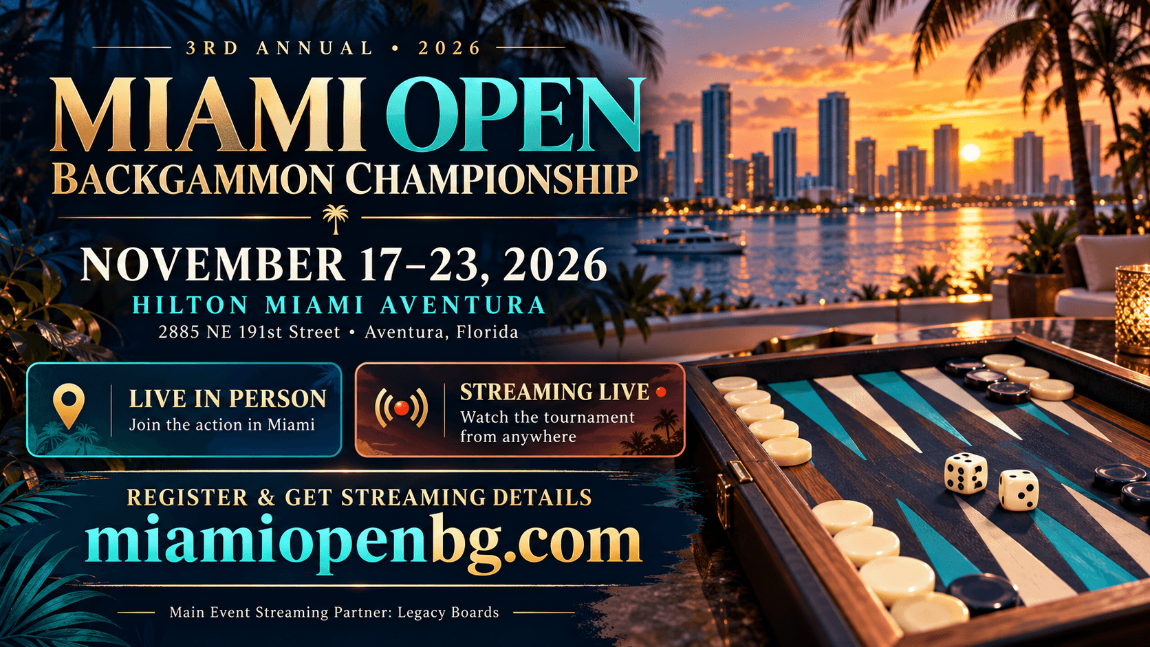 Miami Open Backgammon Championship 2026